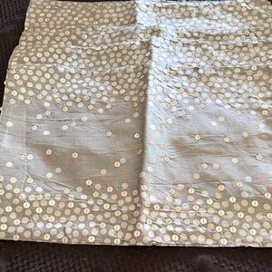 Polka Dot Fabric in Silver and White Placemats set of 6